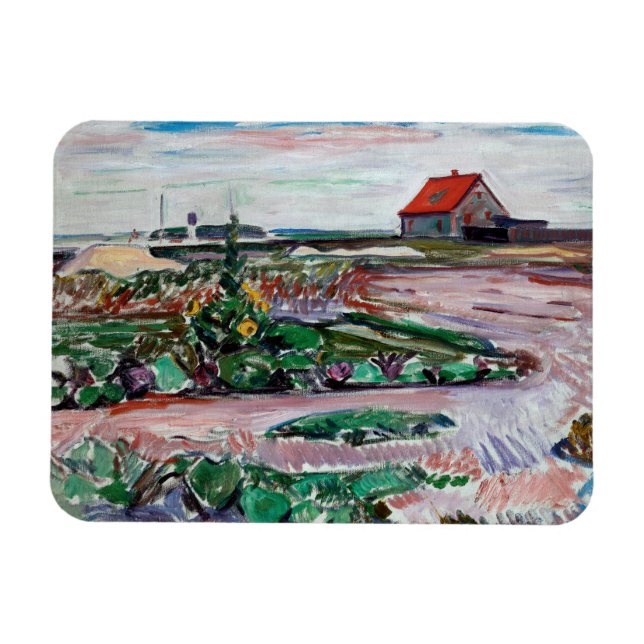 Íman Edvard Munch - Seashore. Paisagem perto de Lubeck (Horizontal)