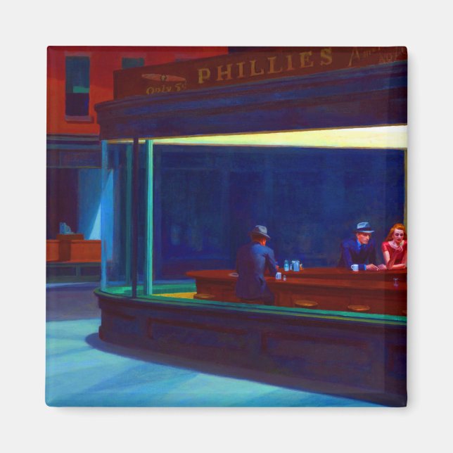 Íman Edward Hopper Nighthawks (Frente)