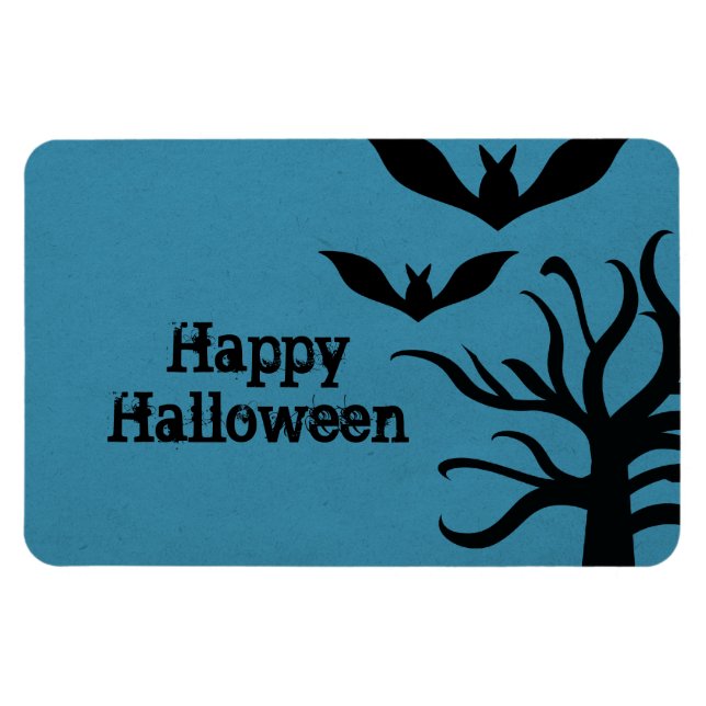 Íman Eerie Bats Halloween Flexi Magnet, Azul (Horizontal)