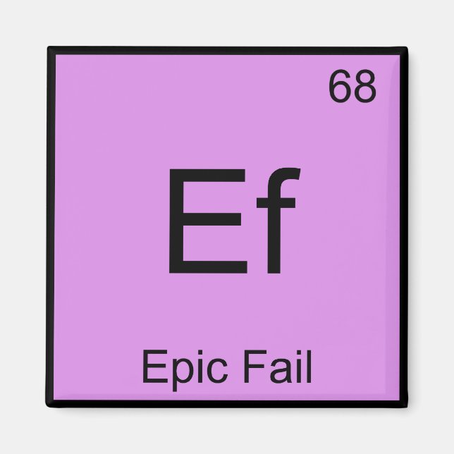 Íman Ef - Epic Fail Chemistry Elemento Memória Tee (Frente)
