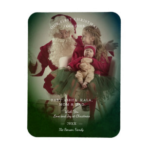 Íman Efeito de Transparência Foto de Natal Feliz Famíli