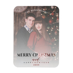 Íman Efeito de Transparência Moderno Família Foto Natal