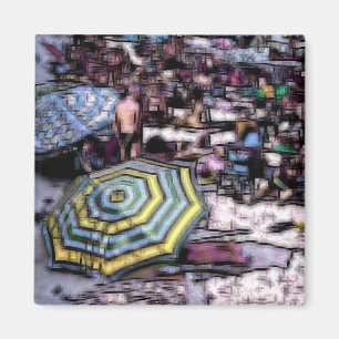 Íman Efeito digital de praia do estilo "impressão"