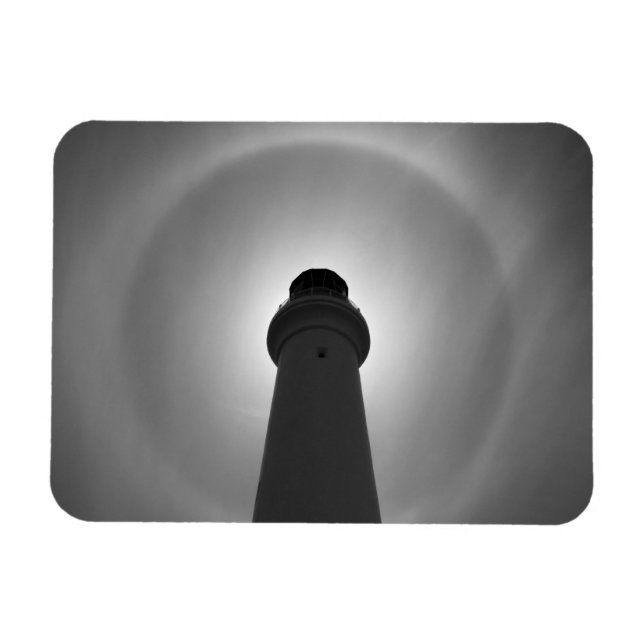 Íman Efeito do farol - preto e branco (Horizontal)