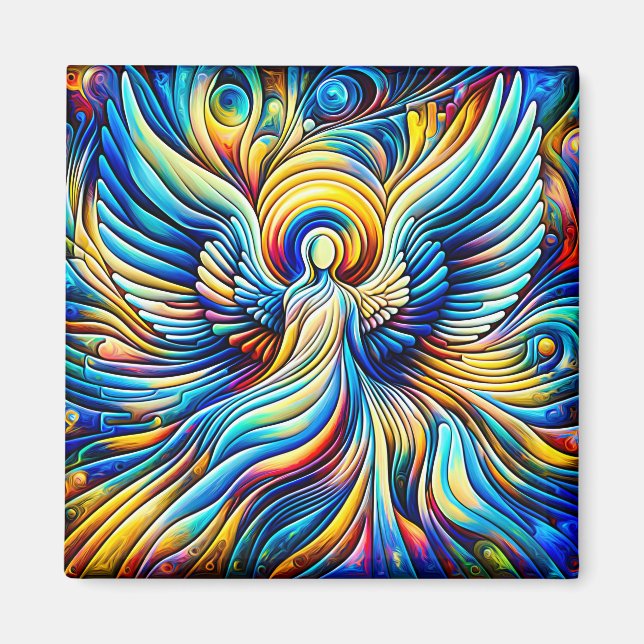 Íman Efeito Expressionista do Anjo Abstrato de Illusion (Frente)