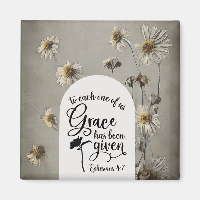 Íman Éfesianos 4:7 Para cada um de nós, Grace é Bíblia (Frente)