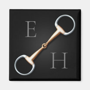Íman Eggbutt Snaffle Bit Monogramed Equestrian