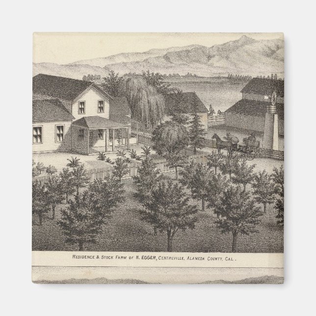 Íman Egger, residências de Haines, fazendas (Frente)