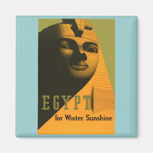 Íman Egipto - arte do poster das viagens vintage