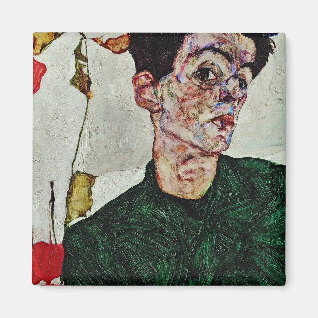 Íman Egon Schiele - Autorretrato com Lanterna Chinesa (Frente)
