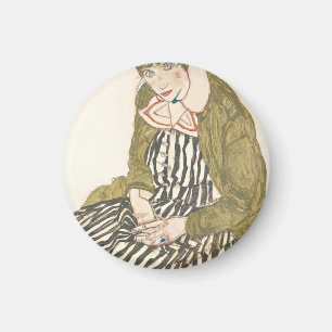 Íman Egon Schiele Edith com vestido