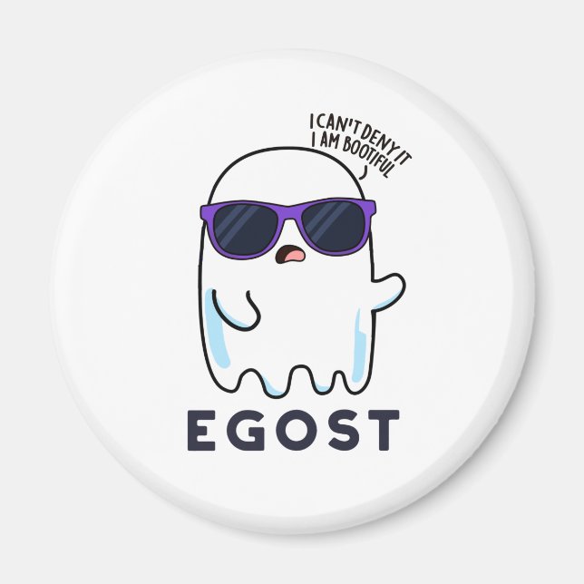 Íman Egost Dia de as Bruxas engraçado Ego Ghost Pun (Frente)