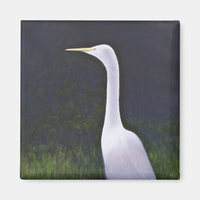 Íman Egret Branco (Frente)