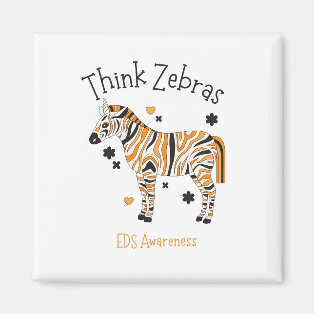 Íman Ehlers Danlos Syndrome Zebra Magnet (Frente)