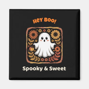 Íman Ei, Boo Ghost Retro Halloween Spooky, Fofo