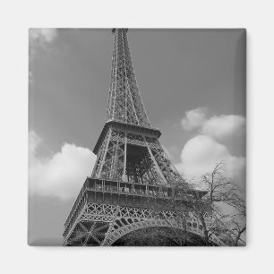 Íman Eiffel nebuloso em preto e branco, 2015