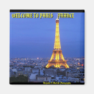 Íman Eiffel-torre-em-noite, BOA VINDA A FRAN de
