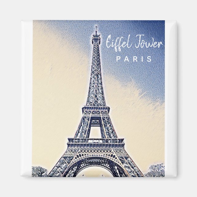 Íman Eiffel Tower Paris França Landmark (Frente)