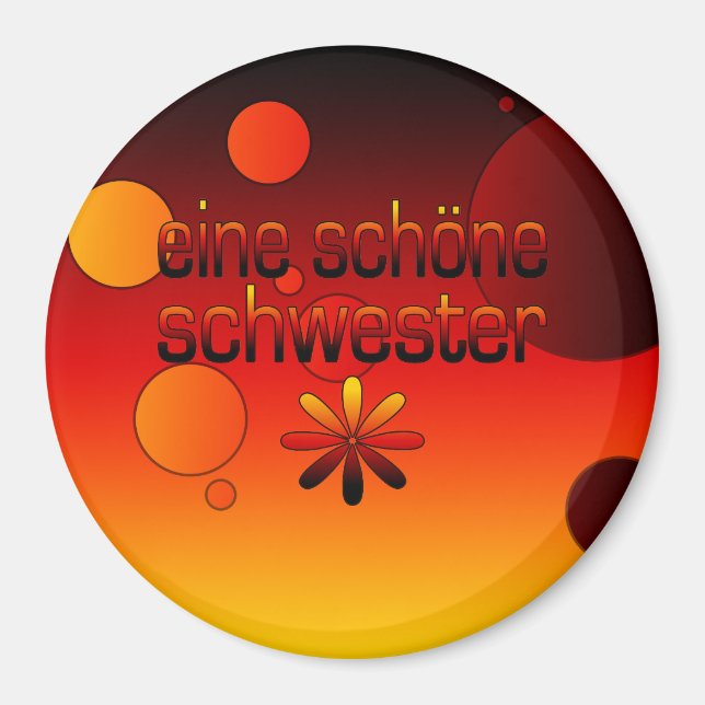 Íman Eine Schöne Schwester Alemanha Flag Colors Pop Art (Frente)