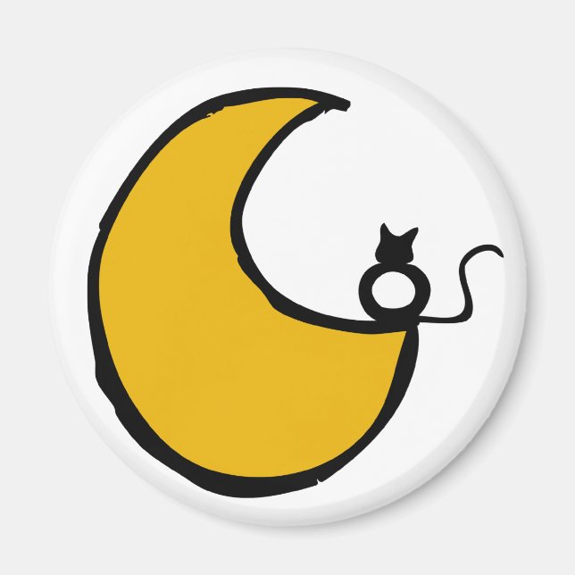 Íman El gato y la luna (Frente)