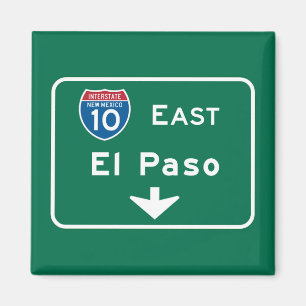 Íman El Paso, TX Road Sign