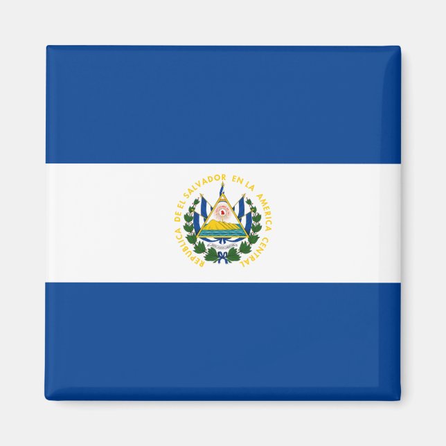 Íman El Salvador Flag Magnet (Frente)