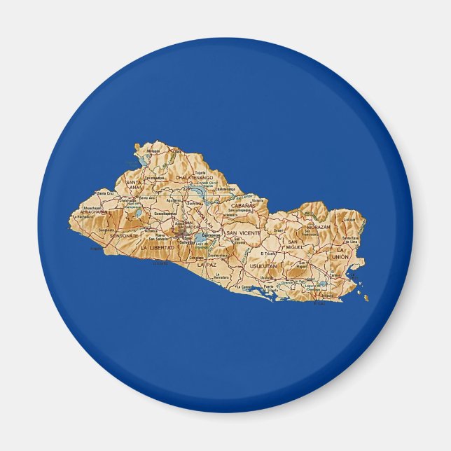 Íman El Salvador Map Magnet (Frente)