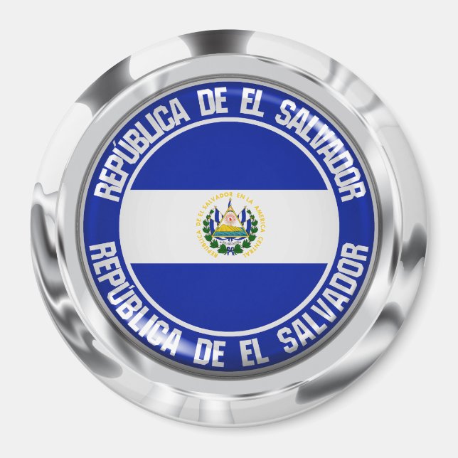 Íman El Salvador Round Emblem (Frente)