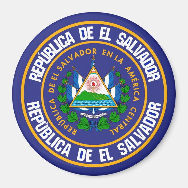 Íman El Salvador Round Emblem (Frente)