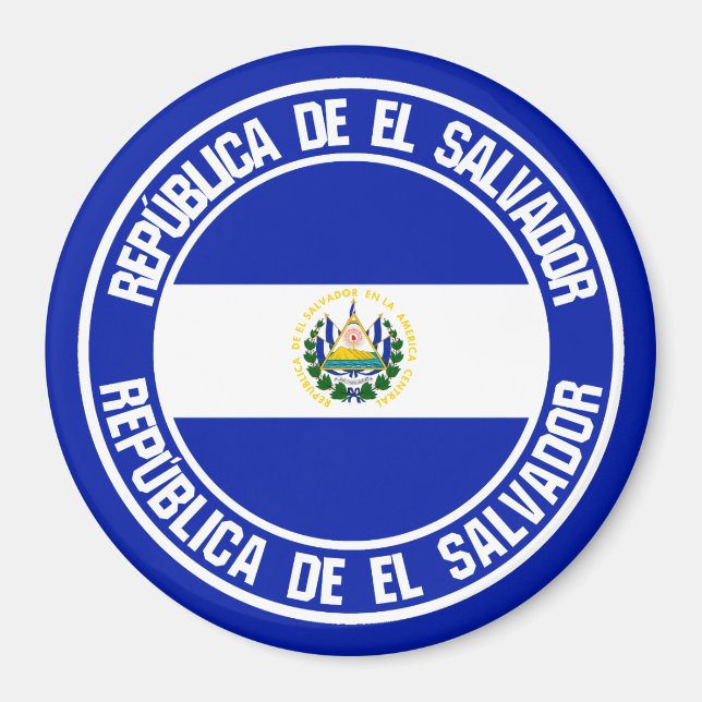 Íman El Salvador Round Emblem (Frente)