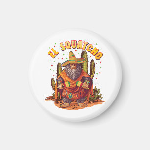 Íman El Squatcho Bigfoot com Maraca, Sombrero e Ponc