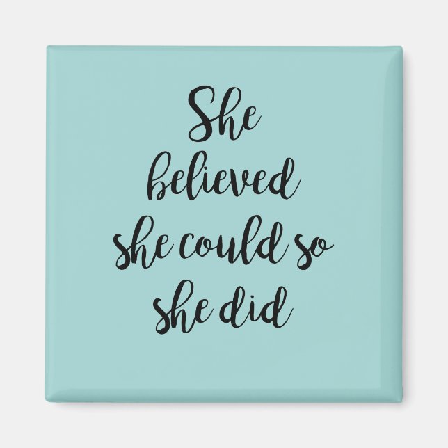 Íman Ela Acreditava Que Podia. (Frente)