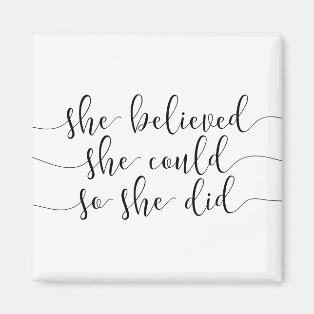 Íman Ela acreditava que podia. (Frente)