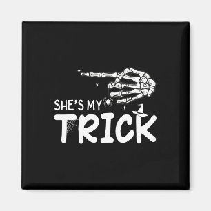 Íman Ela é minha Casal de truques Skeleton Halloween