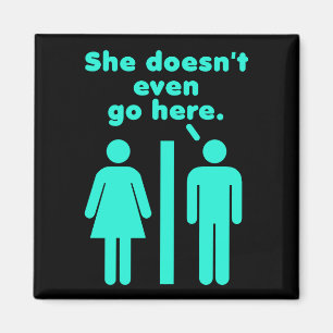 Íman Ela nem vai aqui preto azul