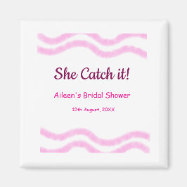 Íman Ela pega linhas espiral cor-de-rosa em aquarela ca