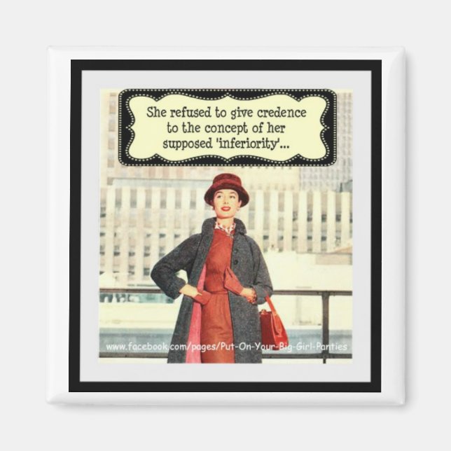 Íman 'Ela se recusou' com o ímã retrô (Frente)