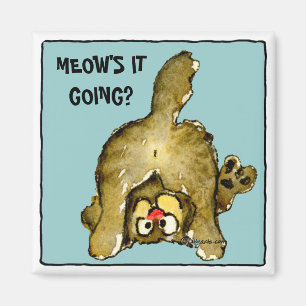 Íman Ele do Meow que vai? Ímã bonito do gato