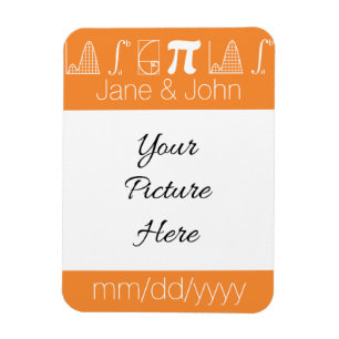 Íman Ele é adicionado no ímã laranja Save-the-Date