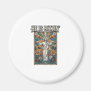 Íman Ele É Camisa de Vidro Colorido de Páscoa Vintage R