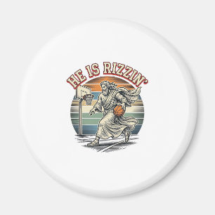 Íman Ele É Camiseta Religiosa de Basquete Vintage Rizzi