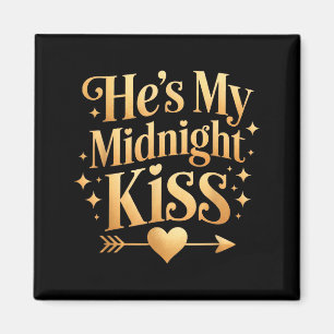 Íman Ele é Meu Beijo da Meia-Noite Feliz Ano Novo Casal