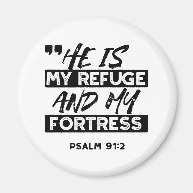 Íman Ele é meu refúgio e minha fortaleza - Bíblia Salm  (Frente)