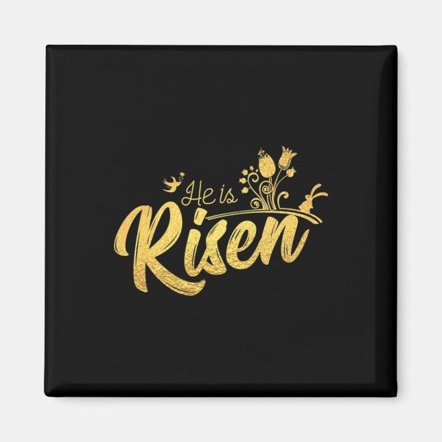 Íman Ele É Risen Christian Para Visto Páscoa (Frente)