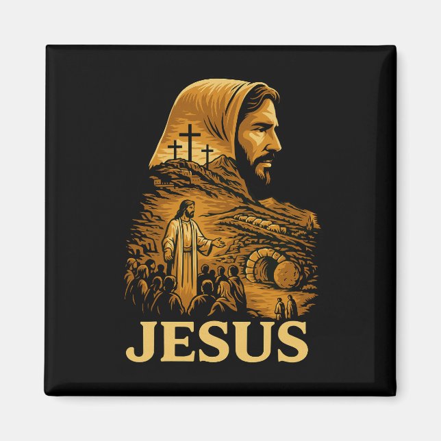Íman Ele é Risen Jesus Felz pascoa Cristão (Frente)