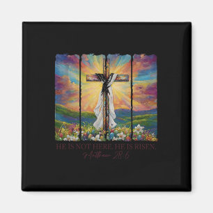 Íman Ele É Risen Primavera Páscoa Jesus Cruzando Christ