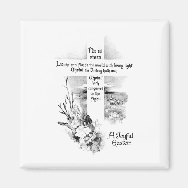 Íman Ele É Risen Vintage Páscoa Cristã (Frente)