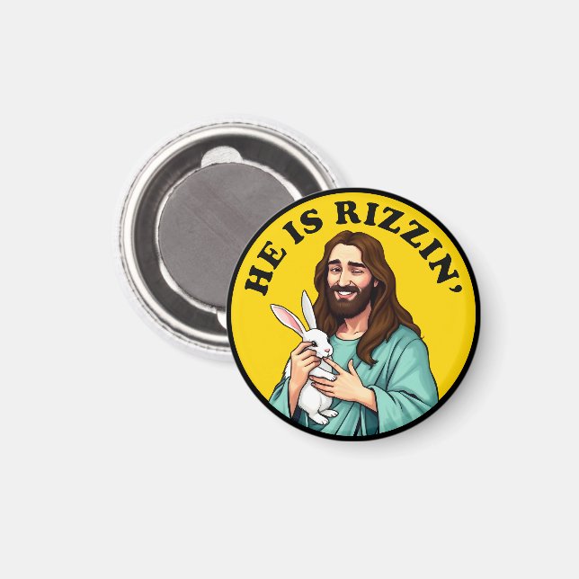 Íman Ele É Rizzin Engraçado Jesus Dia da Páscoa Cristã (Front/Back)