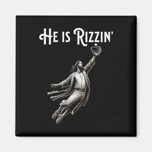 Íman Ele É Rizzin Jesus Jogando Baseball Divertimento R