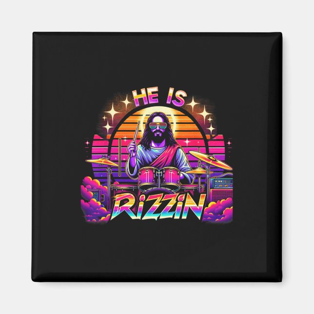 Íman Ele É Rizzy Dia Felz pascoa Engraçado Cristão E (Frente)